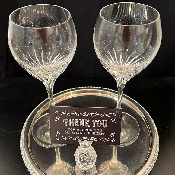 Gorham Romantique Crystal Wine Goblets Set of 2 Excellent Condition - Picture 2 of 6